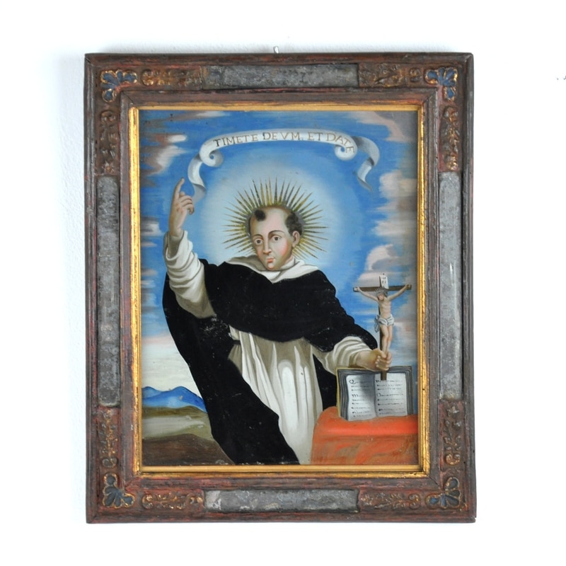 Hinterglasbild „Hl. Aloisius von Gonzaga“
