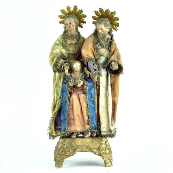 heilige familie anna maria joachim italine barock glasaugen terracotta